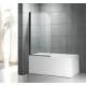 Стеклянная душевая шторка для ванны Roxen Brimen 52010-80B   80*140 черный профиль прозрачное стекло