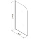 Стеклянная душевая шторка для ванны Roxen Brimen 52010-80B   80*140 черный профиль прозрачное стекло