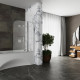 Стеклянная душевая шторка для ванны Roxen Brimen 52010-120   120*140 хромированный профиль прозрачное стекло