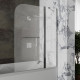 Стеклянная душевая шторка для ванны Roxen Brimen 52010-120   120*140 хромированный профиль прозрачное стекло