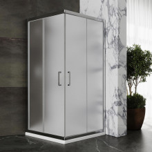Душевой уголок Roxen Caspia 55060-90C  90x90  хромированный профиль матовое стекло
