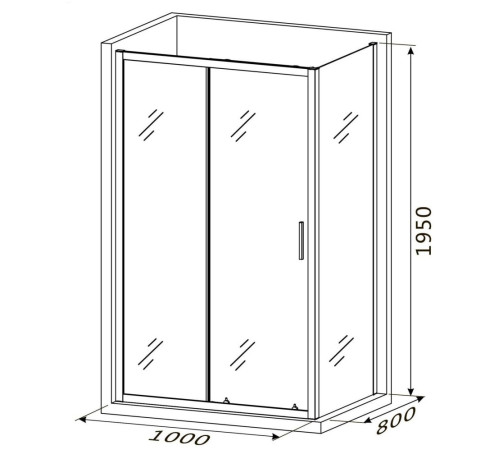 Душевой уголок Roxen Caspia 100x80