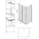 Душевой уголок Roxen Caspia 100x80