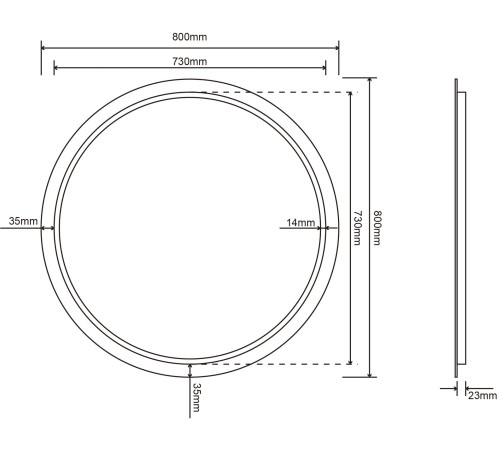 Зеркало Roxen Brimen 510195-80 80x80 с LED подсветкой