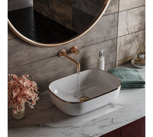 Комплект 2 в 1 подвесной унитаз с умывальником Roxen Antares Gold 508510G  Комплект 2 в 1 подвесной унитаз с умывальником Roxen Antares Gold 508510G