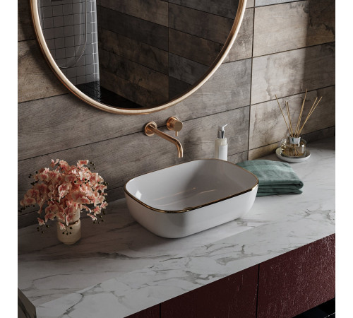 Комплект 2 в 1 подвесной унитаз с умывальником Roxen Antares Gold 508510G  Комплект 2 в 1 подвесной унитаз с умывальником Roxen Antares Gold 508510G