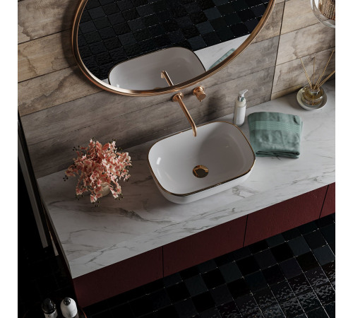 Комплект 2 в 1 подвесной унитаз с умывальником Roxen Antares Gold 508510G  Комплект 2 в 1 подвесной унитаз с умывальником Roxen Antares Gold 508510G