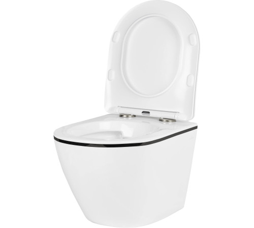  Подвесной унитаз Roxen Antares Black 530110-01B Rimless Soft Close