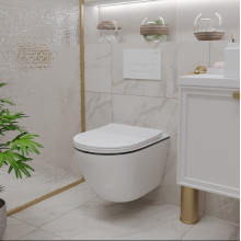 Подвесной унитаз Roxen Antares Black 530110-01B Rimless Soft Close  Подвесной унитаз Roxen Antares Black 530110-01B Rimless Soft Close