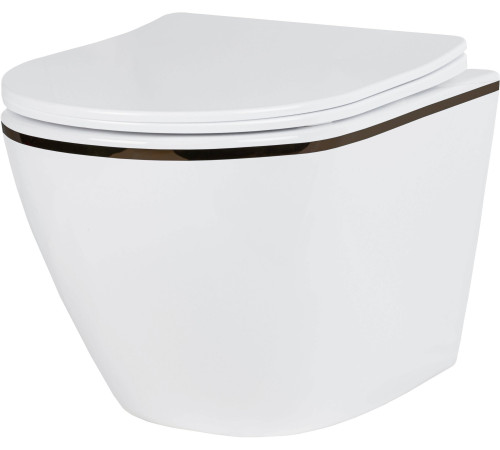  Подвесной унитаз Roxen Antares Black 530110-01B Rimless Soft Close