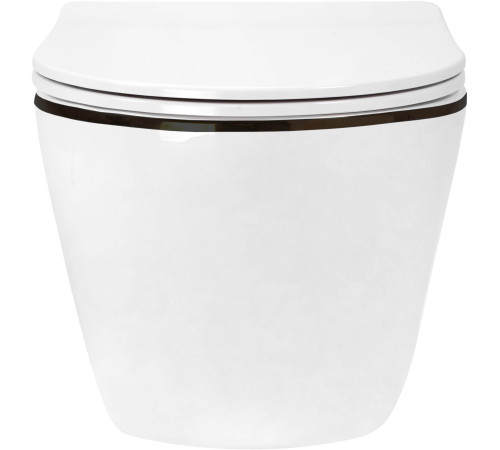  Подвесной унитаз Roxen Antares Black 530110-01B Rimless Soft Close