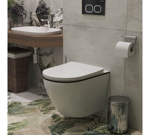  Подвесной унитаз Roxen Antares Black 530110-01B Rimless Soft Close