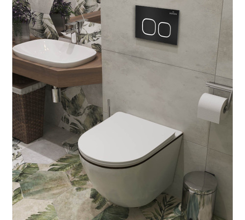  Подвесной унитаз Roxen Antares Black 530110-01B Rimless Soft Close