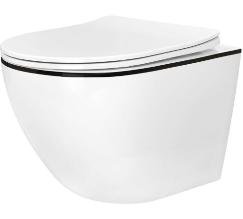  Подвесной унитаз Roxen Antares Black 530110-01B Rimless Soft Close