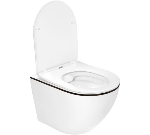  Подвесной унитаз Roxen Antares Black 530110-01B Rimless Soft Close