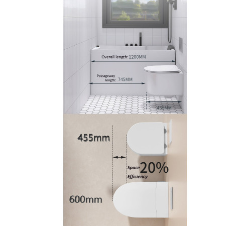 Подвесной унитаз Roxen Simple Compact 530120-01 Rimless Soft Close Подвесной унитаз Roxen Simple Compact 530120-01 Rimless Soft Close