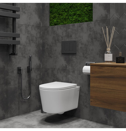 Подвесной унитаз Roxen Simple Compact 530120-01 Rimless Soft Close