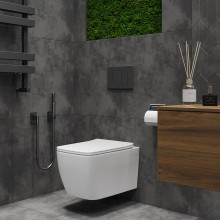 Подвесной унитаз Roxen Cube Bidet 530135-01X Rimless Soft Close с функцией биде Подвесной унитаз Roxen Cube Bidet 530135-01X Rimless Soft Close с функцией биде