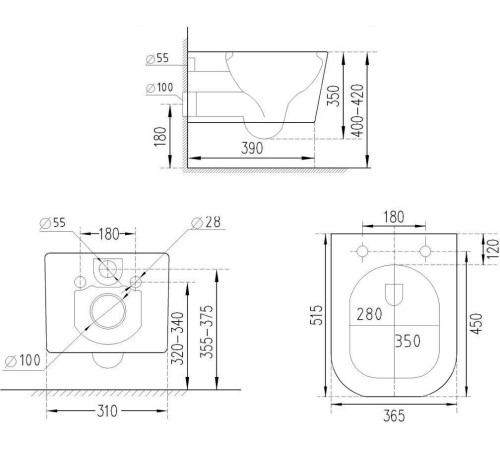 Подвесной унитаз Roxen Boro 530145-01 Rimless Soft Close Подвесной унитаз Roxen Boro 530145-01 Rimless Soft Close