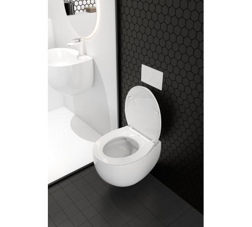 Подвесной унитаз Roxen EGG 530170-01 Rimless Soft Close Подвесной унитаз Roxen EGG 530170-01 Rimless Soft Close