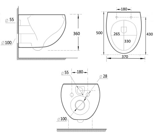 Подвесной унитаз Roxen EGG 530170-01 Rimless Soft Close Подвесной унитаз Roxen EGG 530170-01 Rimless Soft Close