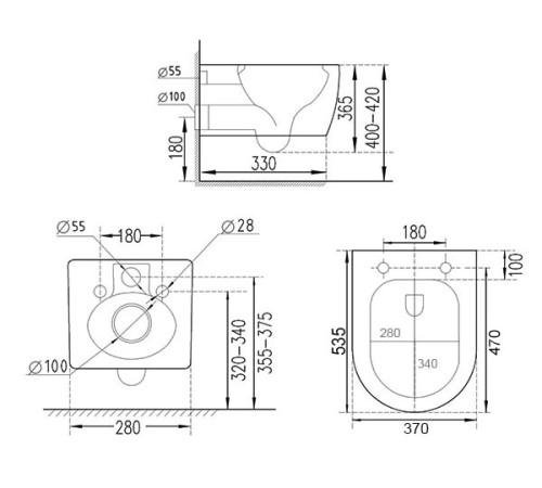 Подвесной унитаз Roxen Antares Bidet Tornado 530185-01XT Rimless Soft Close с функцией биде Подвесной унитаз Roxen Antares Bidet Tornado 530185-01XT Rimless Soft Close с функцией биде