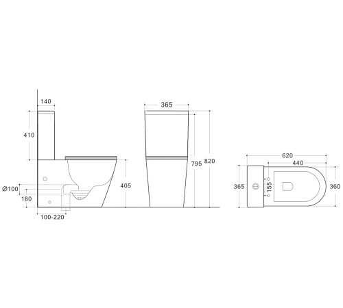 Напольный унитаз Roxen Wailet Tornado 600175-01 Rimless Soft Close Напольный унитаз Roxen Wailet Tornado 600175-01 Rimless Soft Close