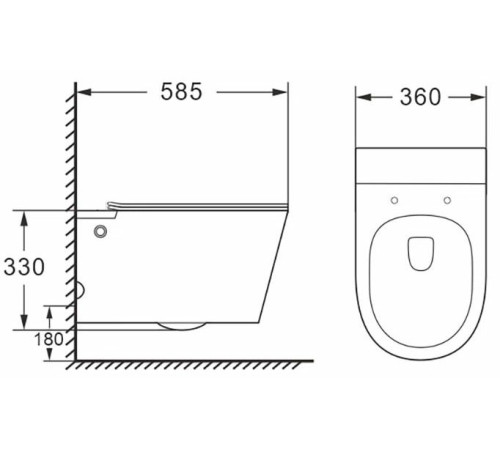Подвесной унитаз Roxen Grown 620270-01 с импульсным смывом Подвесной унитаз Roxen Grown 620270-01 с импульсным смывом
