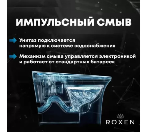 Подвесной унитаз Roxen Grown 620270-01 с импульсным смывом Подвесной унитаз Roxen Grown 620270-01 с импульсным смывом