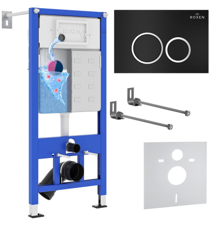 Инсталляция для подвесного унитаза 4 в 1 Roxen StounFix Dual Fresh 811558 с аромадозатором