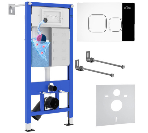 Инсталляция для подвесного унитаза 4 в 1 Roxen StounFix Dual Fresh 830081 с аромадозатором Инсталляция для подвесного унитаза 4 в 1 Roxen StounFix Dual Fresh 830081 с аромадозатором