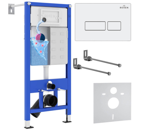 Инсталляция для подвесного унитаза 4 в 1 Roxen StounFix Dual Fresh 833336 с аромадозатором Инсталляция для подвесного унитаза 4 в 1 Roxen StounFix Dual Fresh 833336 с аромадозатором