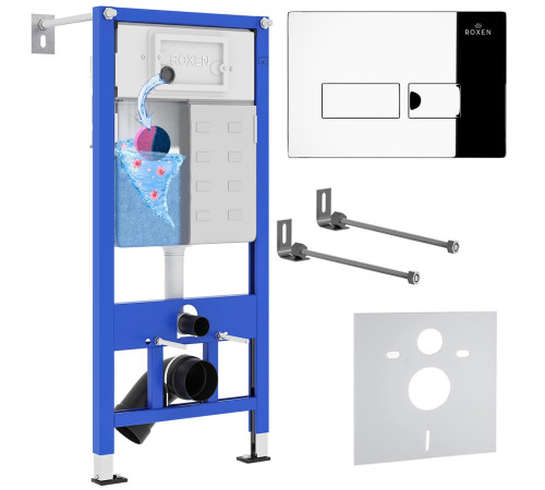 Инсталляция для подвесного унитаза 4 в 1 Roxen StounFix Dual Fresh 852222 с аромадозатором Инсталляция для подвесного унитаза 4 в 1 Roxen StounFix Dual Fresh 852222 с аромадозатором