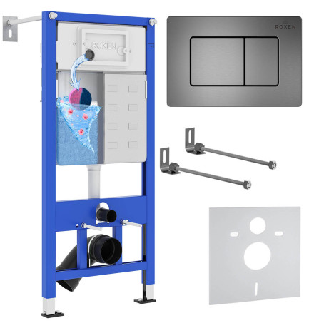 Инсталляция для подвесного унитаза 4 в 1 Roxen StounFix Dual Fresh 859290 с аромадозатором