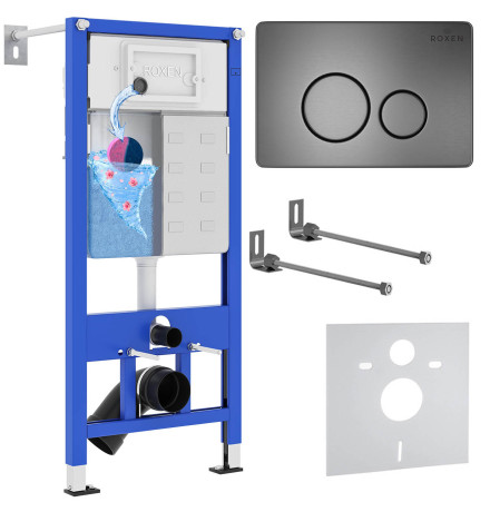Инсталляция для подвесного унитаза 4 в 1 Roxen StounFix Dual Fresh 868304 с аромадозатором