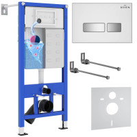 Инсталляция для подвесного унитаза 4 в 1 Roxen StounFix Dual Fresh 871161 с аромадозатором Инсталляция для подвесного унитаза 4 в 1 Roxen StounFix Dual Fresh 871161 с аромадозатором