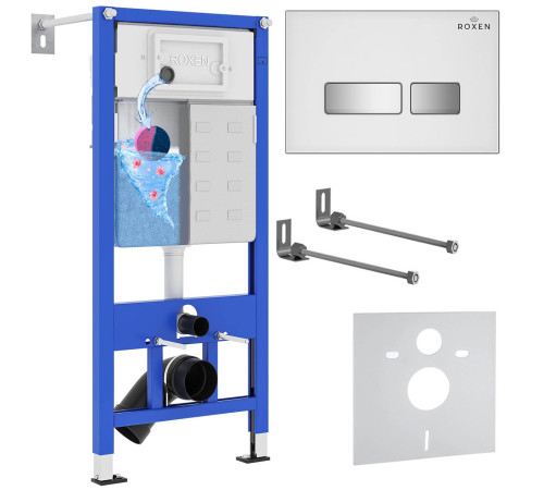 Инсталляция для подвесного унитаза 4 в 1 Roxen StounFix Dual Fresh 871161 с аромадозатором Инсталляция для подвесного унитаза 4 в 1 Roxen StounFix Dual Fresh 871161 с аромадозатором