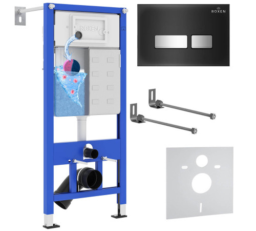 Инсталляция для приставного унитаза 4 в 1 Roxen StounFix Dual Fresh 873337 с аромадозатором Инсталляция для приставного унитаза 4 в 1 Roxen StounFix Dual Fresh 873337 с аромадозатором