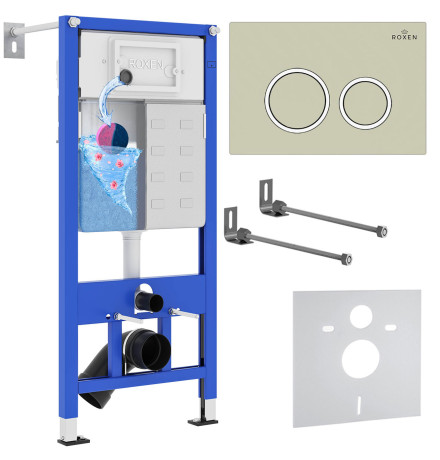 Инсталляция для подвесного унитаза 4 в 1 Roxen StounFix Dual Fresh 966176 с аромадозатором