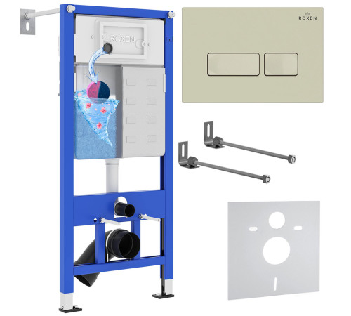 Инсталляция для подвесного унитаза 4 в 1 Roxen StounFix Dual Fresh 966623 с аромадозатором