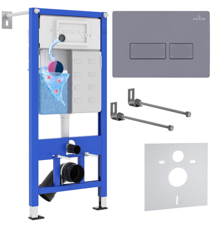 Инсталляция для подвесного унитаза 4 в 1 Roxen StounFix Dual Fresh 966767 с аромадозатором