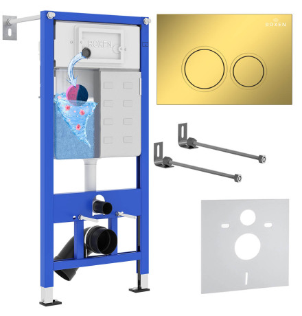 Инсталляция для подвесного унитаза 4 в 1 Roxen StounFix Dual Fresh 968001 с аромадозатором