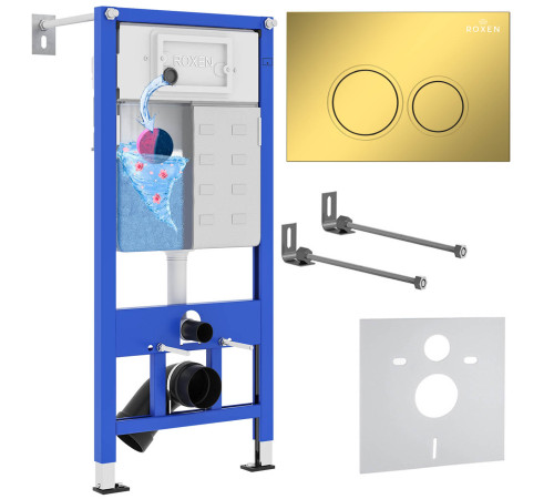 Инсталляция для подвесного унитаза 4 в 1 Roxen StounFix Dual Fresh 968001 с аромадозатором Инсталляция для подвесного унитаза 4 в 1 Roxen StounFix Dual Fresh 968001 с аромадозатором
