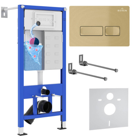 Инсталляция для подвесного унитаза 4 в 1 Roxen StounFix Dual Fresh 968047 с аромадозатором