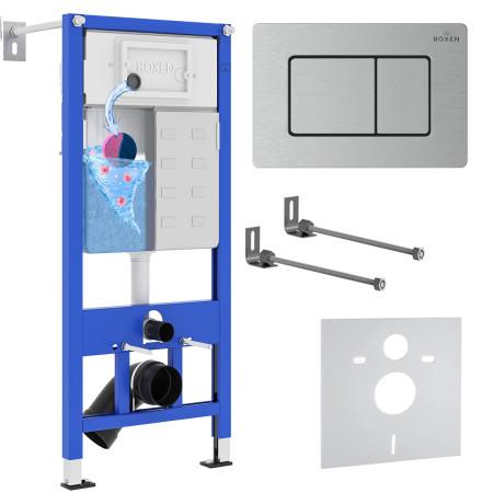 Инсталляция для подвесного унитаза 4 в 1 Roxen StounFix Dual Fresh 968406 с аромадозатором