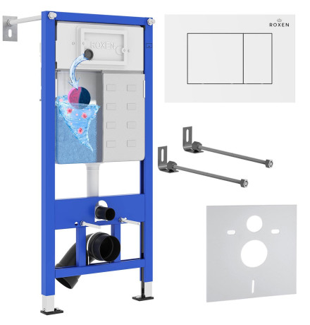 Инсталляция для подвесного унитаза 4 в 1 Roxen StounFix Dual Fresh 969001 с аромадозатором