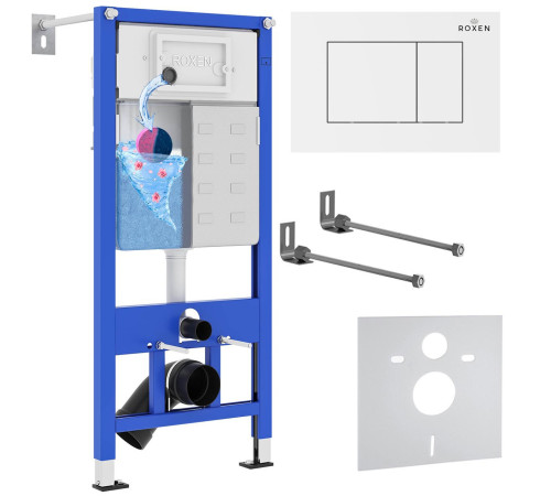 Инсталляция для подвесного унитаза 4 в 1 Roxen StounFix Dual Fresh 969001 с аромадозатором Инсталляция для подвесного унитаза 4 в 1 Roxen StounFix Dual Fresh 969001 с аромадозатором