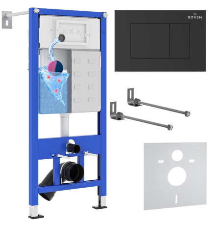 Инсталляция для подвесного унитаза 4 в 1 Roxen StounFix Dual Fresh 969032 с аромадозатором