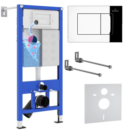Инсталляция для подвесного унитаза 4 в 1 Roxen StounFix Dual Fresh 969061 с аромадозатором