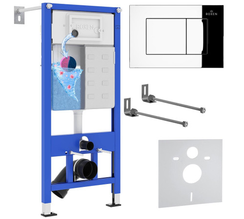 Инсталляция для подвесного унитаза 4 в 1 Roxen StounFix Dual Fresh 969061 с аромадозатором Инсталляция для подвесного унитаза 4 в 1 Roxen StounFix Dual Fresh 969061 с аромадозатором